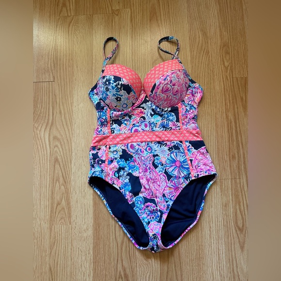 Lilly Pulitzer Women's Palma Underwire One-Piece Swimsuit Size 10 - Picture 4 of 6